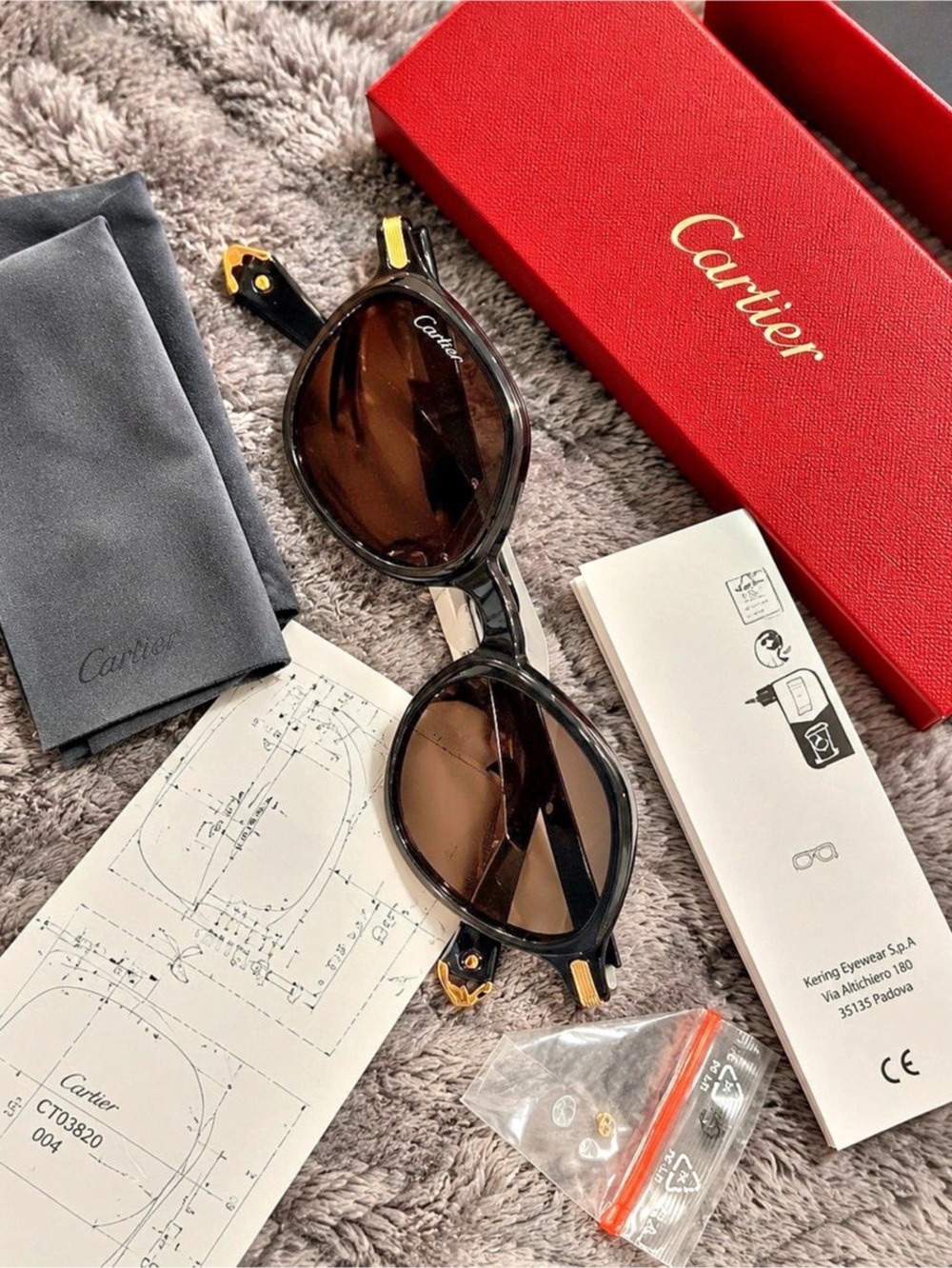 Cartier Première CT0382O Black Sunglasses Brand new with box and papers